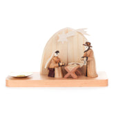 Candle holder with nativity scene for candle d=14mm